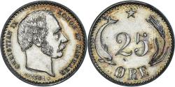 World Coins - Coin, Denmark, Christian IX, 25 Öre, 1891, Copenhagen, , Silver