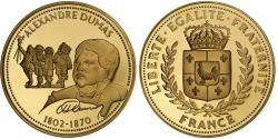 World Coins - France, Medal, Alexandre Dumas, Copper Gilt,
