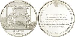 World Coins - France, Medal, Le métier à tisser, Sciences & Technologies, , Silver