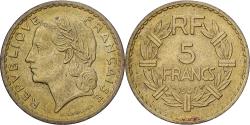 World Coins - France, 5 Francs, Lavrillier, 1946, Paris, Aluminum-Bronze,