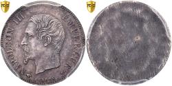 World Coins - France, Napoleon III, 20 Centimes, 1856, Paris, Epreuve Uniface d'avers, Silver
