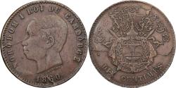 World Coins - Cambodia, Norodom I, 10 Centimes, 1860, Bronze, , Lecompte:23, KM:M3
