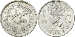 World Coins - NETHERLANDS EAST INDIES, Wilhelmina I, 1/10 Gulden, 1945, San Francisco, Silver