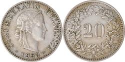 World Coins - Coin, Switzerland, 20 Rappen, 1953