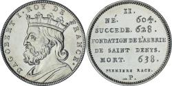 World Coins - France, Medal, Les Rois de France, Dagobert I, History, , Copper-nickel