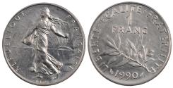 World Coins - Coin, France, Semeuse, Franc, 1990, Paris, , Nickel, Gadoury:474