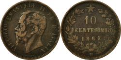World Coins - Coin, Italy, Vittorio Emanuele II, 10 Centesimi, 1867, Birmingham,