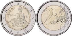 World Coins - Spain, Juan Carlos I, 2 Euro, Park Güell, 2014, Madrid, Bi-Metallic,