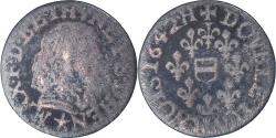 World Coins - France, Maximilien III de Béthune, Double Tournois, 1642, Henrichemont