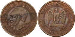 World Coins - France, Token, Napoléon III, Satirique, Bataille de Sedan, 1871, Copper
