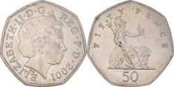 World Coins - Coin, Great Britain, Elizabeth II, 50 Pence, 2001, , Copper-nickel