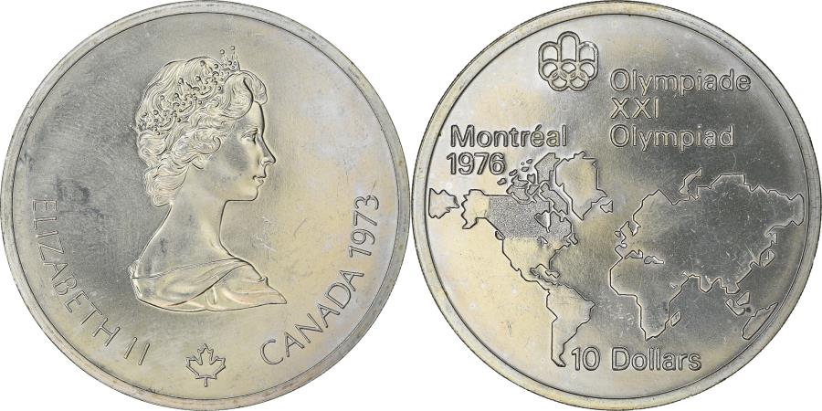 Coin, Canada, Elizabeth II, 10 Dollars, 1973, Royal Canadian Mint, Ottawa