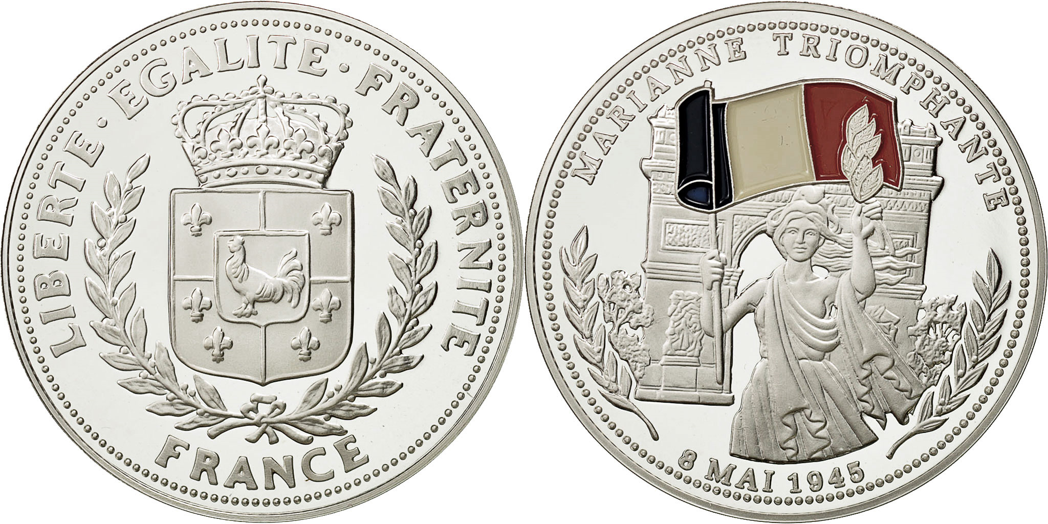 France, Medal, Marianne Triomphante, History, , Silver | Tokens