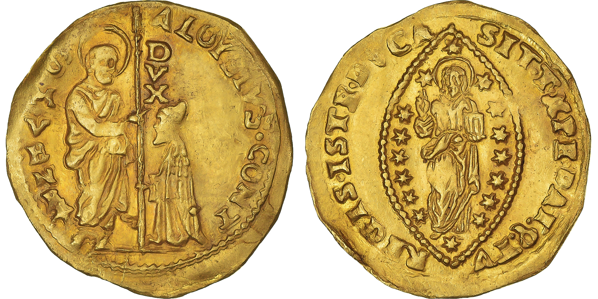Antoni Clave、ROI AVEC PIPE、海外版超希少レゾネ Coin, Italy, Alvise Contarini, Zecchino, 1676-1684, Venice, , Gold