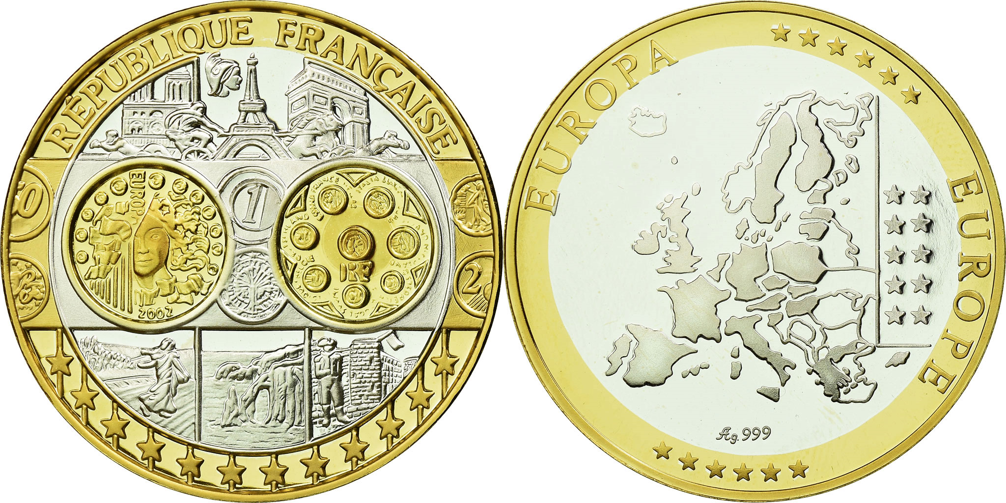 France, Medal, Europe, République Française, , Silver | Tokens
