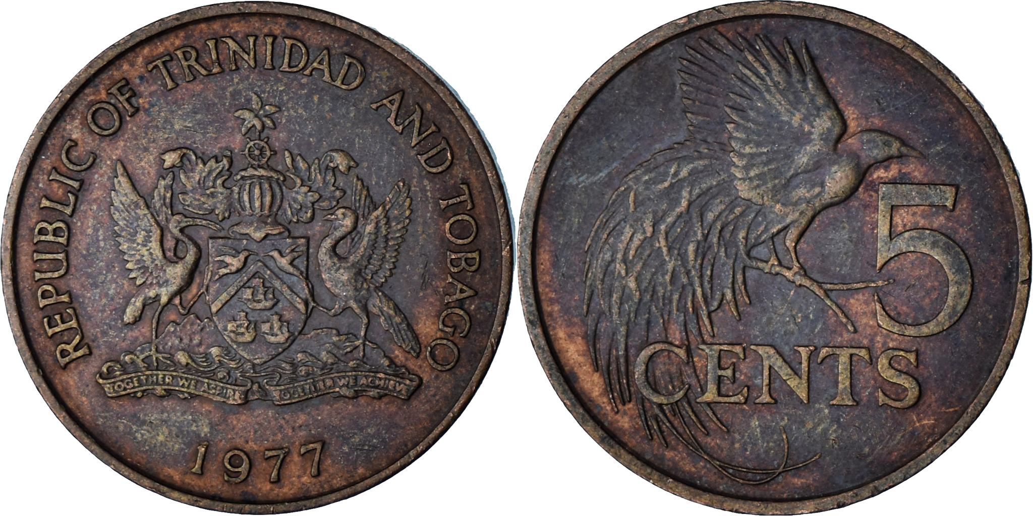 ゴメス16 THE  TRINIDAD TRINIDAD & TOBAGO, 5 Cents, 1977 | North & Central American and
