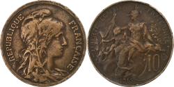 World Coins - France, 10 Centimes, Dupuis, 1916, Paris, Bronze, , Gadoury:277, KM:843