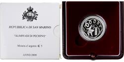 World Coins - San Marino, 5 Euro, Olympic Games, Beijing 2008, Proof, 2008, Rome, Silver