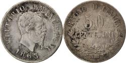 World Coins - Coin, Italy, Vittorio Emanuele II, 50 Centesimi, 1863, Naples,