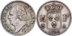 World Coins - France, Louis XVIII, 1/4 Franc, 1823, Paris, Silver, , Gadoury:352