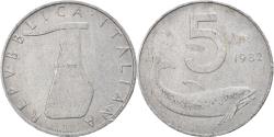 World Coins - Coin, Italy, 5 Lire, 1982, Rome, , Aluminum, KM:92