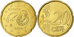 World Coins - Spain, Juan Carlos I, 20 Euro Cent, 2009, Madrid, Nordic gold, , KM:1071