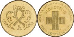 World Coins - France, Token, Croix Rouge Française, Sidaction, Copper-nickel Aluminium