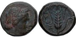 Ancient Coins - Coin, Lucania, Æ, ca. 300-250 BC, Metapontion, , Bronze, HN Italy:1695