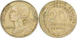 World Coins - France, 20 Centimes, Marianne, 1974, Paris, Aluminum-Bronze,
