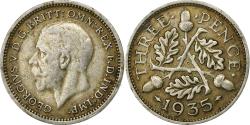 World Coins - Great Britain, George V, 3 Pence, 1935, Silver, , KM:831