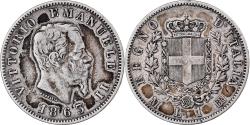 World Coins - Italy, Vittorio Emanuele II, Lira, 1863, Milan, Silver, , KM:5a.2