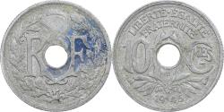 World Coins - France, 10 Centimes, Lindauer, 1945, Beaumont - Le Roger, Zinc,