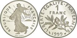 World Coins - Coin, France, Semeuse, Franc, 1999, Paris, Proof / BE, , Nickel