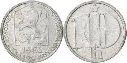 World Coins - Coin, Czechoslovakia, 10 Haleru, 1981, , Aluminum, KM:80