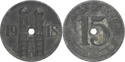 World Coins - Germany, Stadt München, 15 Pfennig, 1918, , Zinc