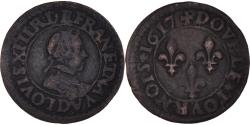World Coins - Coin, France, Louis XIII, Double Tournois, 1617, Lyon, , Copper