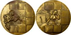 World Coins - France, Medal, Calendrier, Blocus sentimental, 1989, Bronze,