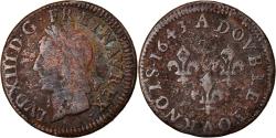 World Coins - Coin, France, Louis XIII, Double tournois de Warin, tête à gauche, Double