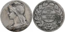 World Coins - France, Medal, Marianne - offert par A. Marie - député, Silvered bronze, Roty