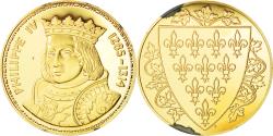 World Coins - France, Medal, Les Rois de France, Philippe IV, History, , Vermeil