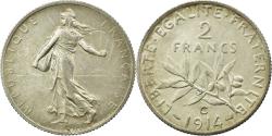 World Coins - Coin, France, Semeuse, 2 Francs, 1914, Castelsarrasin, , Silver