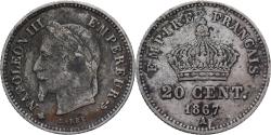 World Coins - Coin, France, Napoleon III, 20 Centimes, 1867, Paris, , Silver