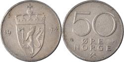 World Coins - Coin, Norway, 50 Öre, 1974