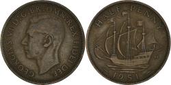 World Coins - Coin, Great Britain, George VI, 1/2 Penny, 1951, , Bronze, KM:868
