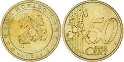 World Coins - Monaco, Rainier III, 50 Euro Cent, 2001, Paris, , Brass, KM:172