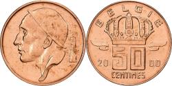 World Coins - Belgium, Albert II, 50 Centimes, Mineur, 2000, Brussels, Bronze,