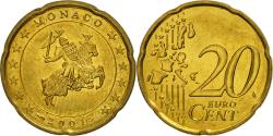 World Coins - Monaco, 20 Euro Cent, 2001, , Brass, KM:171