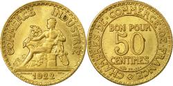 World Coins - Coin, France, Chambre de commerce, 50 Centimes, 1922, Paris,
