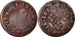World Coins - Coin, France, Louis XIII, Double Tournois, 1639, Bordeaux, , Copper