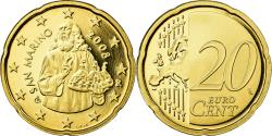 World Coins - San Marino, 20 Euro Cent, 2008, Proof, , Brass, KM:483
